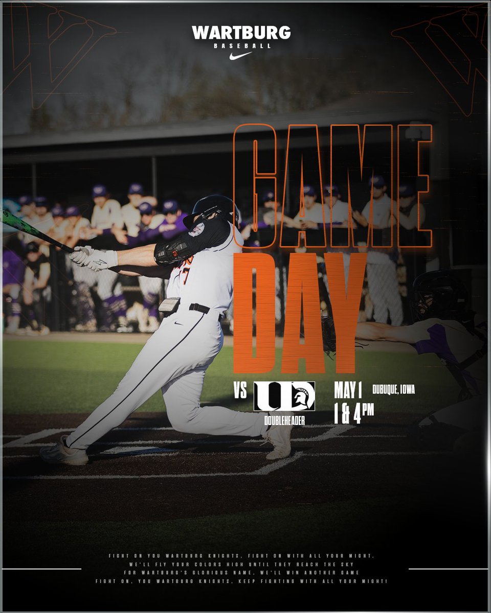 WartburgKnights's tweet image. No better way to spend a Friday⚾️

🆚Dubuque (DH)
📍Dubuque, Iowa
⏰1 &amp;amp; 4 PM
📊bit.ly/48ulxdl
📺rollriversnetwork.com/dubuque/

#GoKnights x @WartburgBB