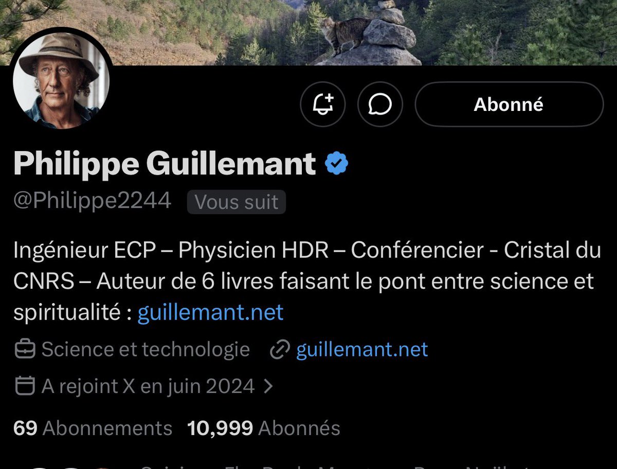 Chers amis : Philippe Guillemant est auteur, Ingénieur, Physicien (Cristal du CNRS), Conférencier.
C'est un esprit rare, brillant, nécessaire.
Il a publié 6 livres passionnants faisant le pont entre science et spiritualité : (à voir sur guillemant.net).
Son profil sur X