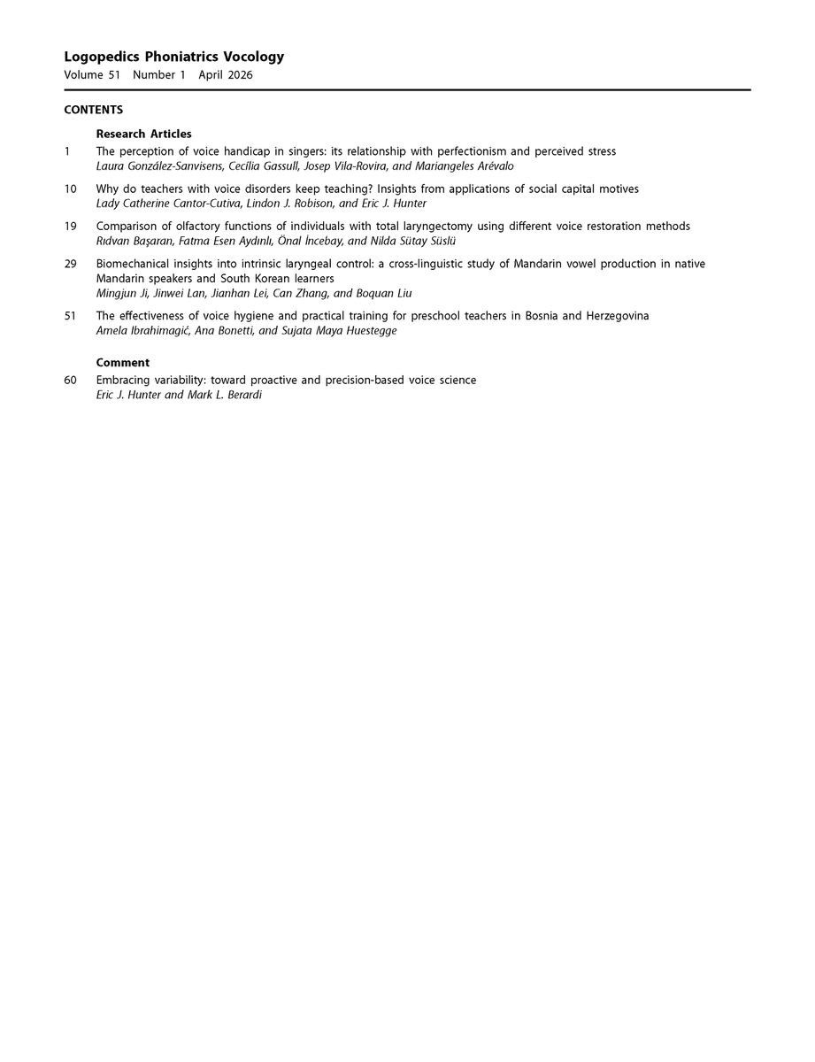Logopedics Phoniatrics Vocology tweet media
