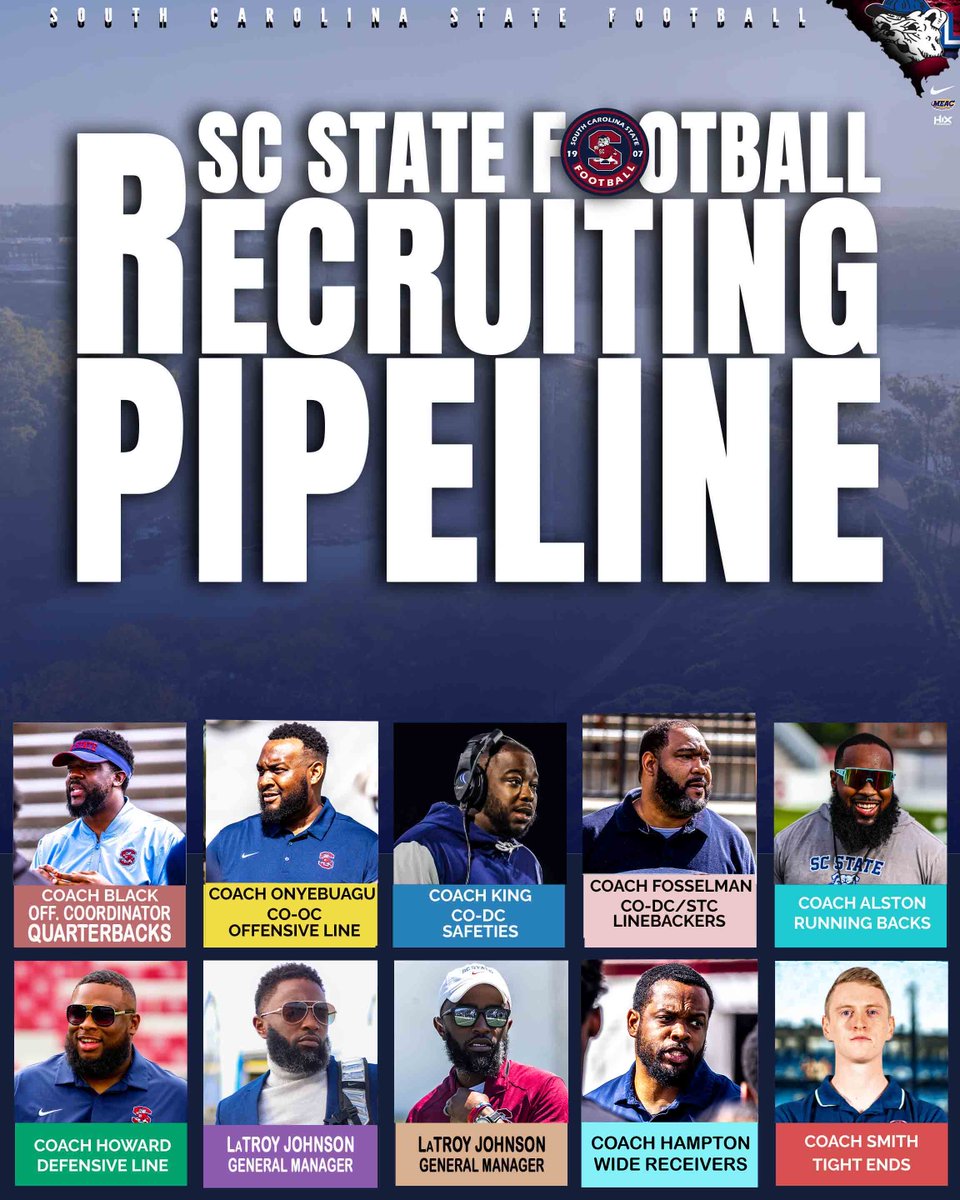 SCState_Fb's tweet image. #GoDogs

For the next few days, your 2025 HBCU NATIONAL CHAMPION FOOTBALL BULLDOGS are TOUCHING DOWN in the CHARLOTTE AREA‼️

OFFENSIVE LINE COACH JO @coach_jo_ is hitting the recruiting trail—EVALUATING, SCOUTING, and FINDING the next generation of DOMINANT BULLDOGS in the