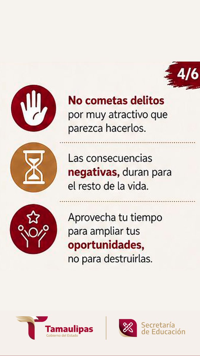 EDUCATAM's tweet image. ⚠️En redes hay retos virales que pueden causar daño físico y emocional. 

Supervisa, dialoga y prevén riesgos. Ante amenazas, acude a tu escuela o llama al 911.

#SinEducaciónNoHayTransformación
#EducaciónEducaciónYMásEducación
#Tamaulipas #México