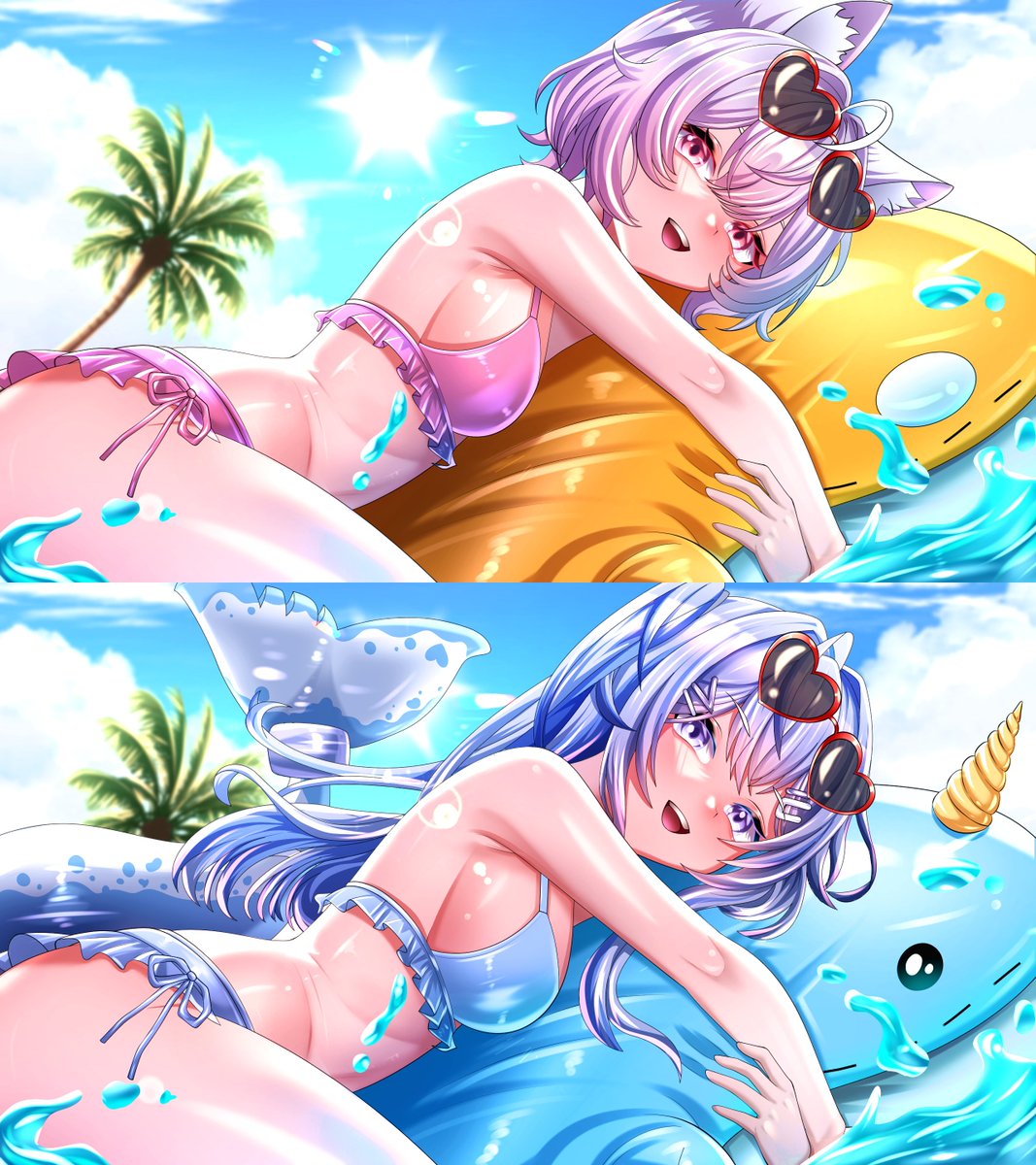 lunarieriee's tweet image. 🌊🍹 SUMMER YCH OPEN NOW!! ♡

starting from $39 ✨
turn your OC into a cute summer vibe like this (&amp;gt;///&amp;lt;)
shiny lighting, soft colors, splashy water… everything feels so alive 💦

don’t wait too long!!
come visit my VGen and secure your spot now ♡

#VGenComm #ArtistOnTwitter