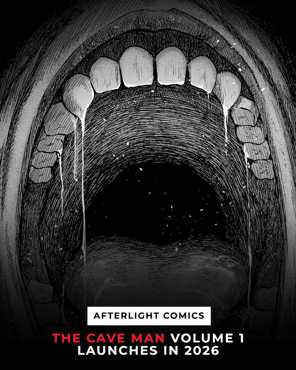 Afterlightcomic's tweet photo. Will you brave THE CAVE? 🩸 A Claustrophobic Horror Manga

A group of friends entered for adventure... but found something else. A terrifying cave where something ancient hunts in the dark.

Coming soon in 2026 / https://t.co/UOzjsX0fta https://t.co/sEBSXjVL5k