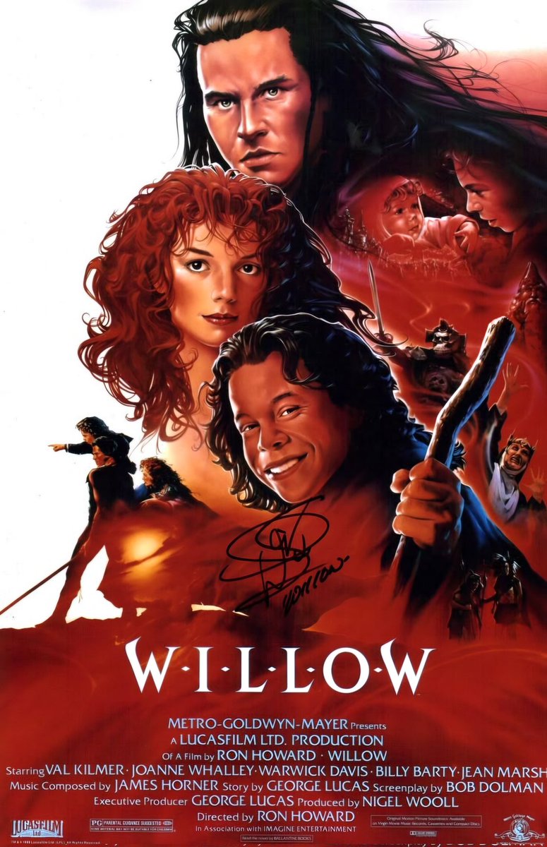 britmedia2000's tweet image. Willow 
(1988)

A young farmer is chosen to undertake a perilous journey in order to protect a special baby from an evil queen

REF: PHX/WILLOW/POSTERART/011
#Willow1988 #PosterArt