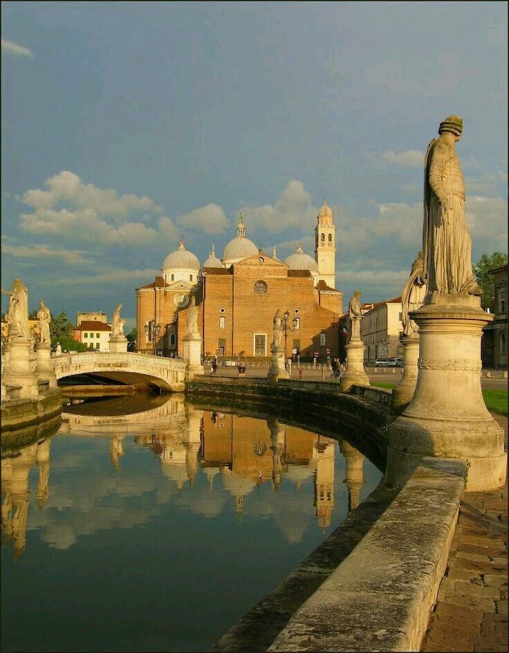 The Prato della Valle, one of Europe's largest squares, located in Padua, Italy.