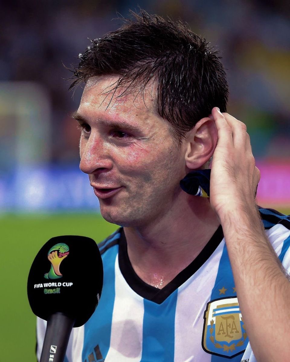 Messi después de su primera clasificación a la final de un Mundial.