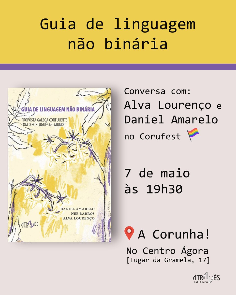 pglingua's tweet photo. Lançamento do Guia de Linguagem não binária no Corufest https://t.co/Fh0skvRfup https://t.co/5WyRnrDby9