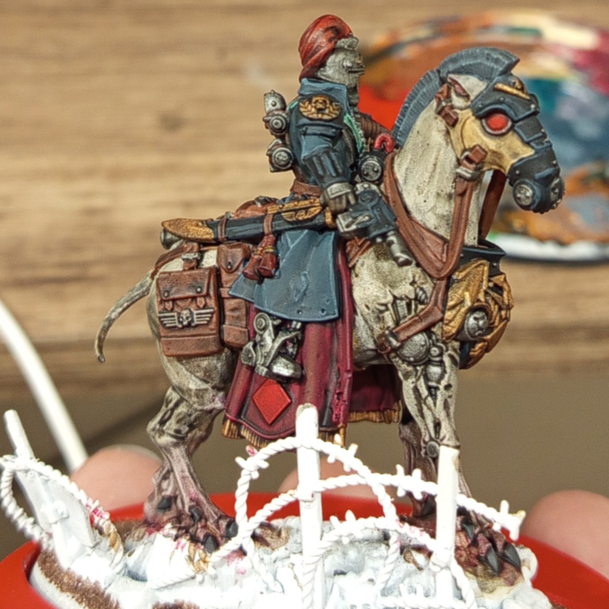 mj_bastion's tweet image. Chud ass Dreir and his 100 points chud horse.
#warhammer #minipainting #tabletop