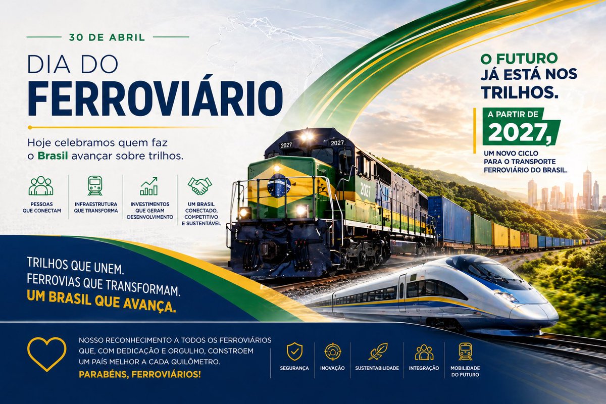 MarcosKleberRF's tweet photo. Nos últimos anos, tenho tido a oportunidade de atuar diretamente na formulação de políticas públicas e marcos legais que buscam destravar investimentos, ampliar a concorrência e viabilizar novos projetos ferroviários no país.
Um novo Brasil FERROVIÁRIO está por vir! 🌟 https://t.co/E08ZmhHRbE