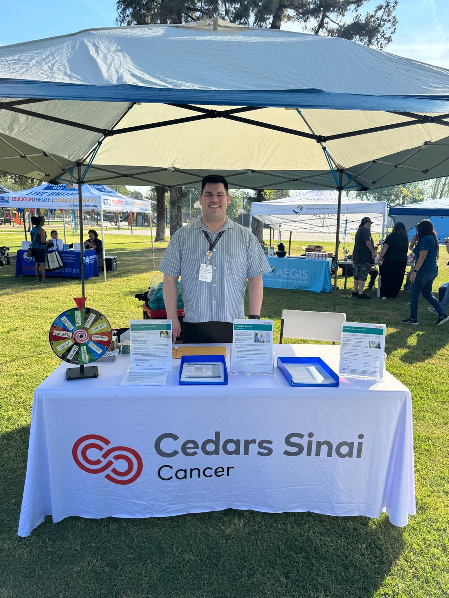 ZulSurani's tweet photo. #CedarsSinaiCancerCOE joined the #BakersfieldChapterLinks at their 4th annual #BlackFamilyWellnessExpo. COE shared the latest cancer prevention and screening information for prostate, colorectal, breast, and lung cancer, and how to access cancer clinical trials at @CSCancerCenter https://t.co/8N9WWjpFQY