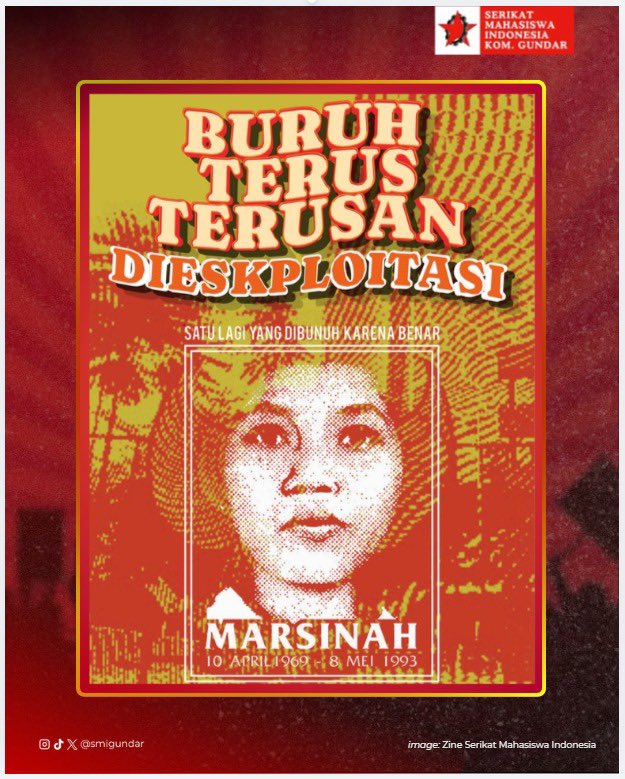 smigundar's tweet photo. May Day bukan sekadar seremoni tahunan. Ini adalah pengingat bahwa hak-hak pekerja lahir dari perjuangan panjang, bukan pemberian. Saatnya terus bersuara dan melawan ketidakadilan.

#Mayday #BuruhBersatu #UpahLayak #CerdasMilitanMerakyat https://t.co/J7MLm53w1v