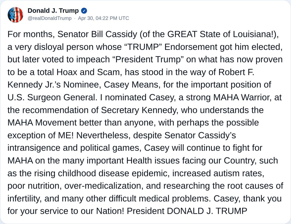 Calley Means tweet media