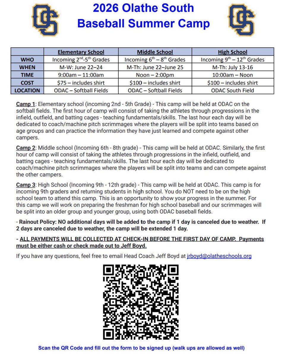 Olathe South Baseball tweet media