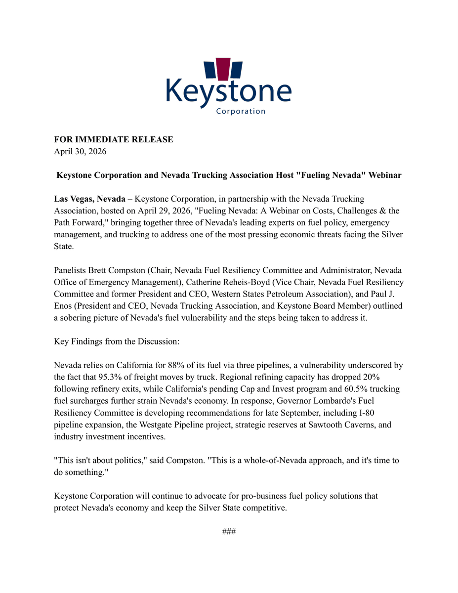 Keystone Corporation tweet media