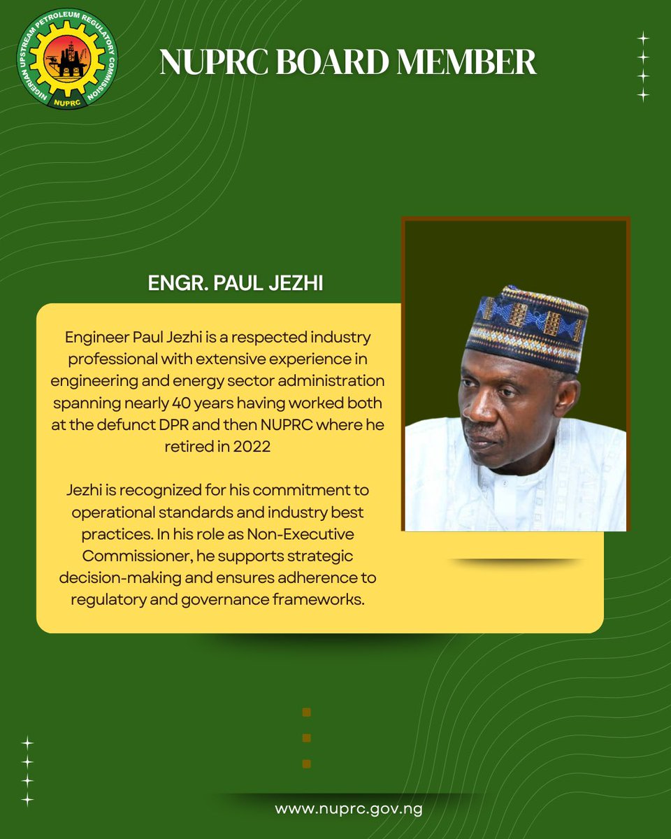 Have you met the new NUPRC Board? Senator Magnus Abe (Chairman), Mrs ...