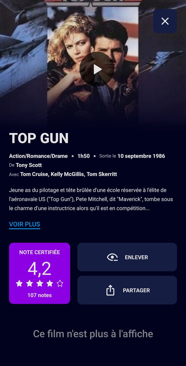 B612CX's tweet photo. Bonjour @UGCcinemas,
Pourquoi on ne peut pas encore réserver pour #TopGun et #TopGunMaverick ?
Est-ce que vous avez l'intention de les passer dans vos salles ?
Merci et joyeux muguet 😊😉 https://t.co/fv5vcVHiZh