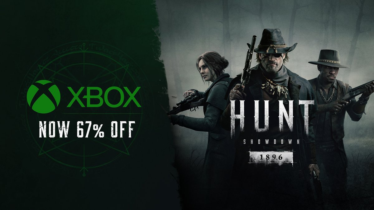 HuntShowdown's tweet image. Hunters, we’re leaving Game Pass today.

As promised, for anyone who played via Game Pass and wants to stick around: Hunt: Showdown 1896 is now 67% off. That's the biggest discount the game has ever seen.

All your progress and accumulated content will carry over on Xbox and
