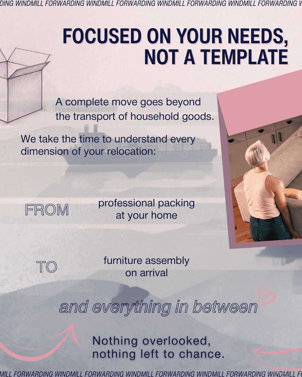 windmillforward's tweet image. Your overseas move is personal. Your quote should be too.

Every Windmill quote starts with a thoughtful conversation. Reach out, and we'll take care of the rest.

#InternationalMove #MovingAbroad #WindmillForwarding #OverseasRelocation #ExpatsLife