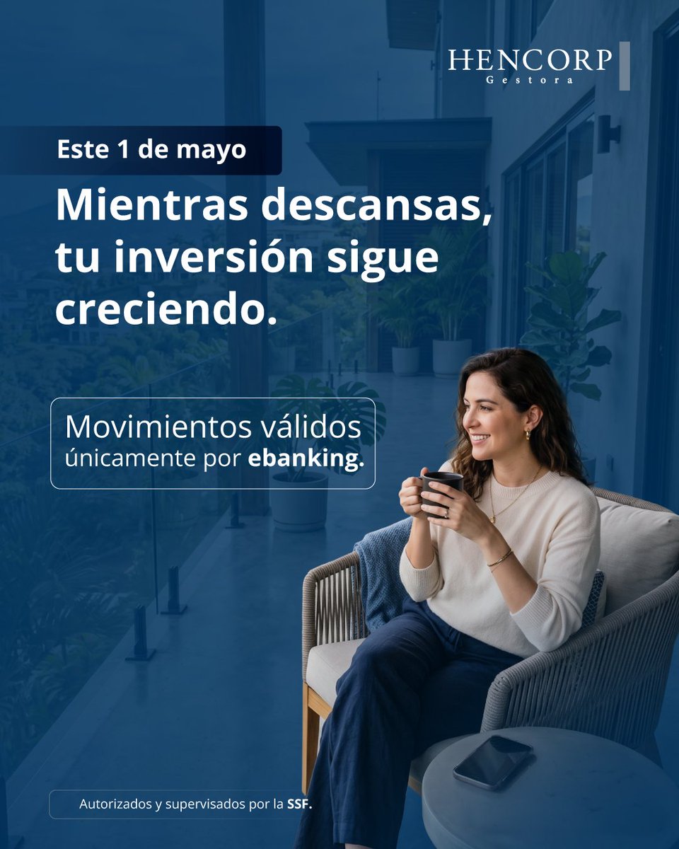 HencorpSV's tweet photo. En Hencorp, transformamos tu esfuerzo en rendimientos constantes a través de una gestión profesional y segura.

Disfruta de la comodidad de gestionar tus fondos 100% en línea con nuestro ebanking. 

¡Haz crecer tu patrimonio con un clic, incluso hoy! 🚀
 #Hencorp #Ebanking https://t.co/sbPHtZl3aT