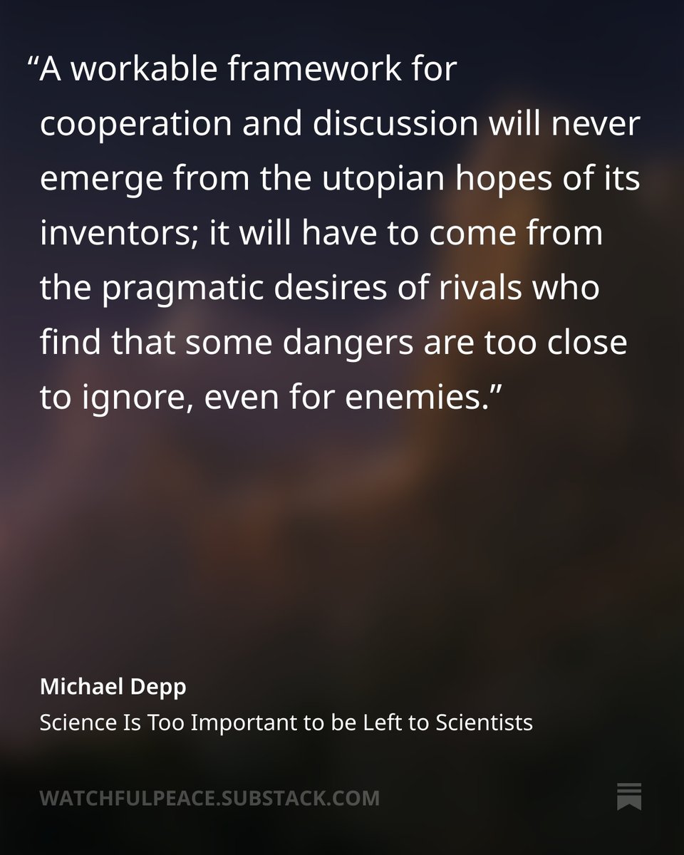 michaeljaydepp's tweet photo. Chinese scientists want to cooperate on AI. That's nice. Their government doesn't answer to them

Scientists didn't drive the nuclear negotiations, I doubt they will drive the AI ones

Science is far too important to be left to the scientists https://t.co/fryixd28ry