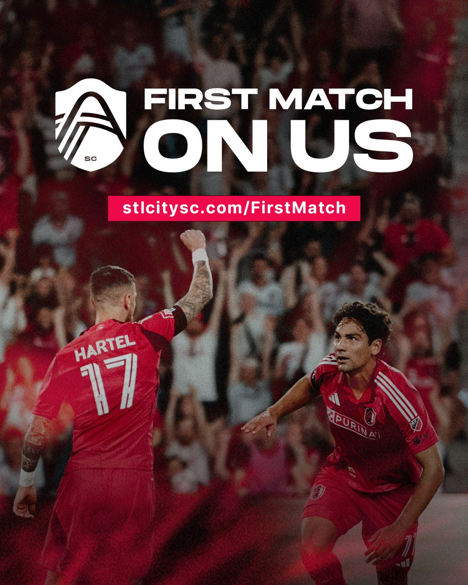 stlCITYsc's tweet photo. The first one’s on us 🤝

Fans who’ve never experienced the electricity of Energizer Park can claim up to two free tickets to an #AllForCITY match! 

Apply now at https://t.co/chsaYlgdUY 🎟️ https://t.co/qsWVpAwK6P