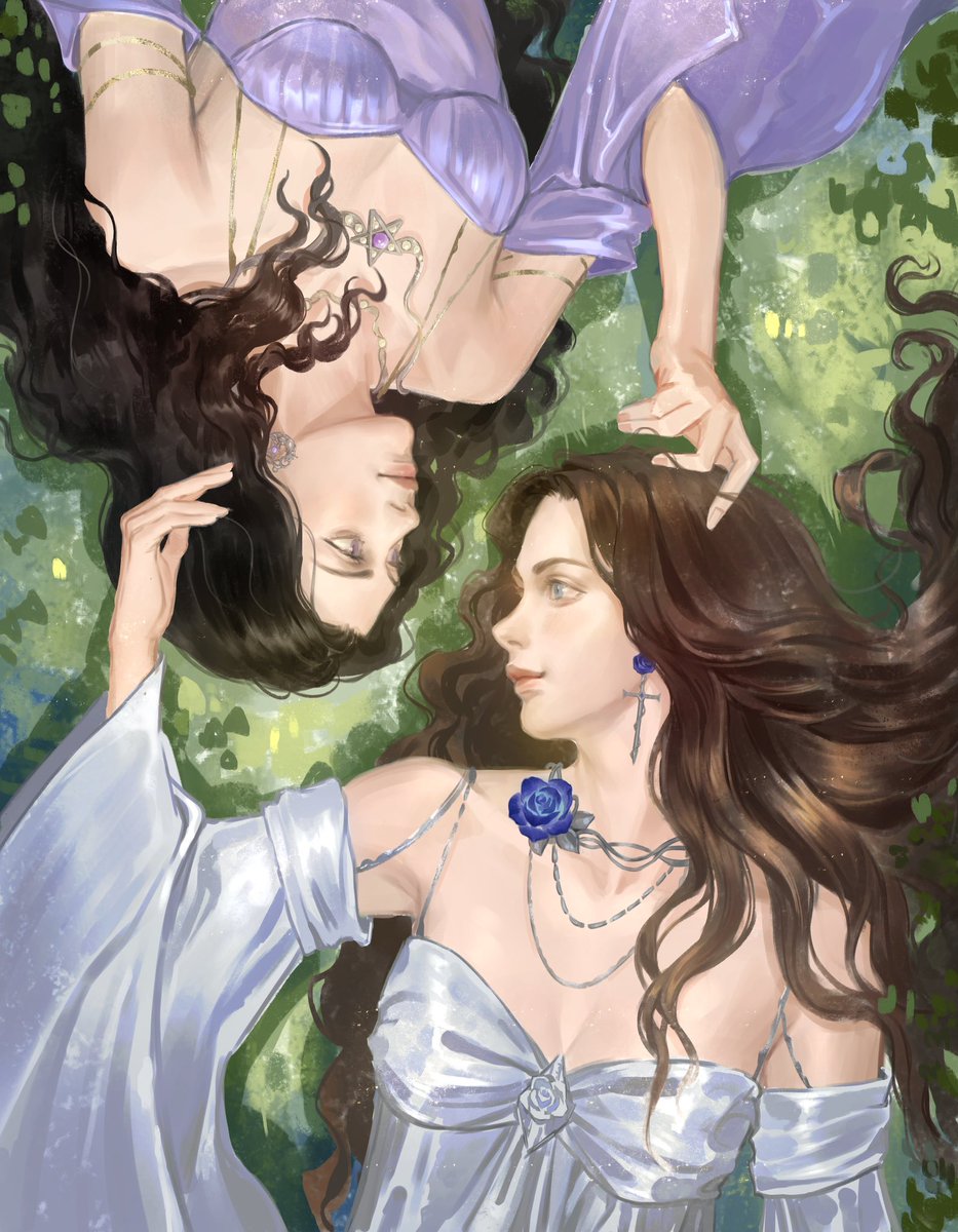 ❄︎ . ⋆ ִ ࣪𖤐 lyanna stark &amp; ashara dayne
—— a thread on red herrings and their parallels 

art credit: 叶羊巫师 // commissioned by <a href="/Lyra7729/">🐺</a>