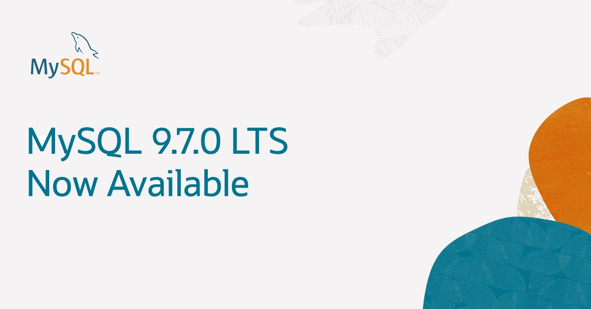 OracleOSS's tweet photo. 🚀 Announcing the MySQL 9.7.0 LTS Release!

With MySQL 9.7.0 LTS, MySQL establishes its next long-term support release line, expands key capabilities in Community Edition, and introduces Dynamic Data Masking for Enterprise users

Check out the release updates and highlights: https://t.co/cyA9VQFktR