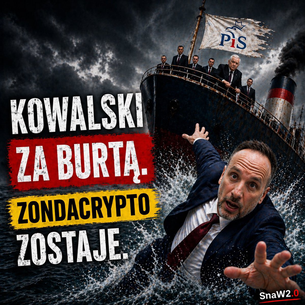 Wczoraj wypadł Mejza, dzisiaj Kowalski. Co się dzieje w PiS? Rozpada się powoli. Takie tuzy. Żart, tam same tuzy. Czy znaczy to, że ci dwaj są bardziej umoczeni w #KryptoAferaPiS? Czekamy. Samooczyszczenie w PiS = rozpad, bo nie wiem, czy jest tam chociaż dwóch uczciwych.