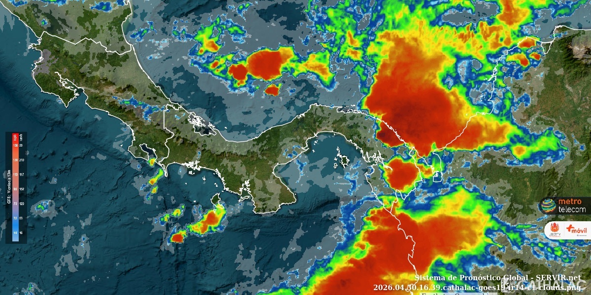 servir_cathalac's tweet photo. Imagen de satélite GOES infrarrojo para Panamá 🇵🇦 y Costa Rica 🇨🇷 - #CATHALAC #meteo #tiempo #clima - https://t.co/0ZbJtb2ULT https://t.co/yBb1m6OlLN