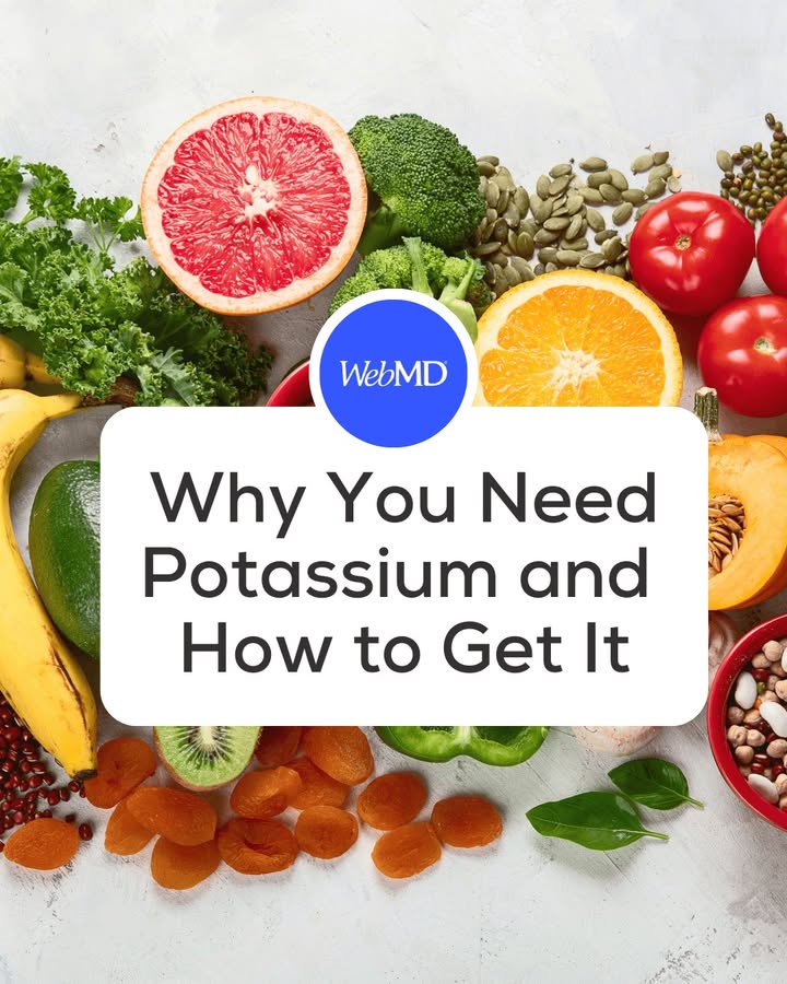 WebMD's tweet image. Potassium is a mineral that helps your cells work the right way. It helps make the electricity that lets your cells do their jobs. Your nerves and muscles -- including your heart -- might not work the way they should if you don’t get enough. wb.md/3QUckVD