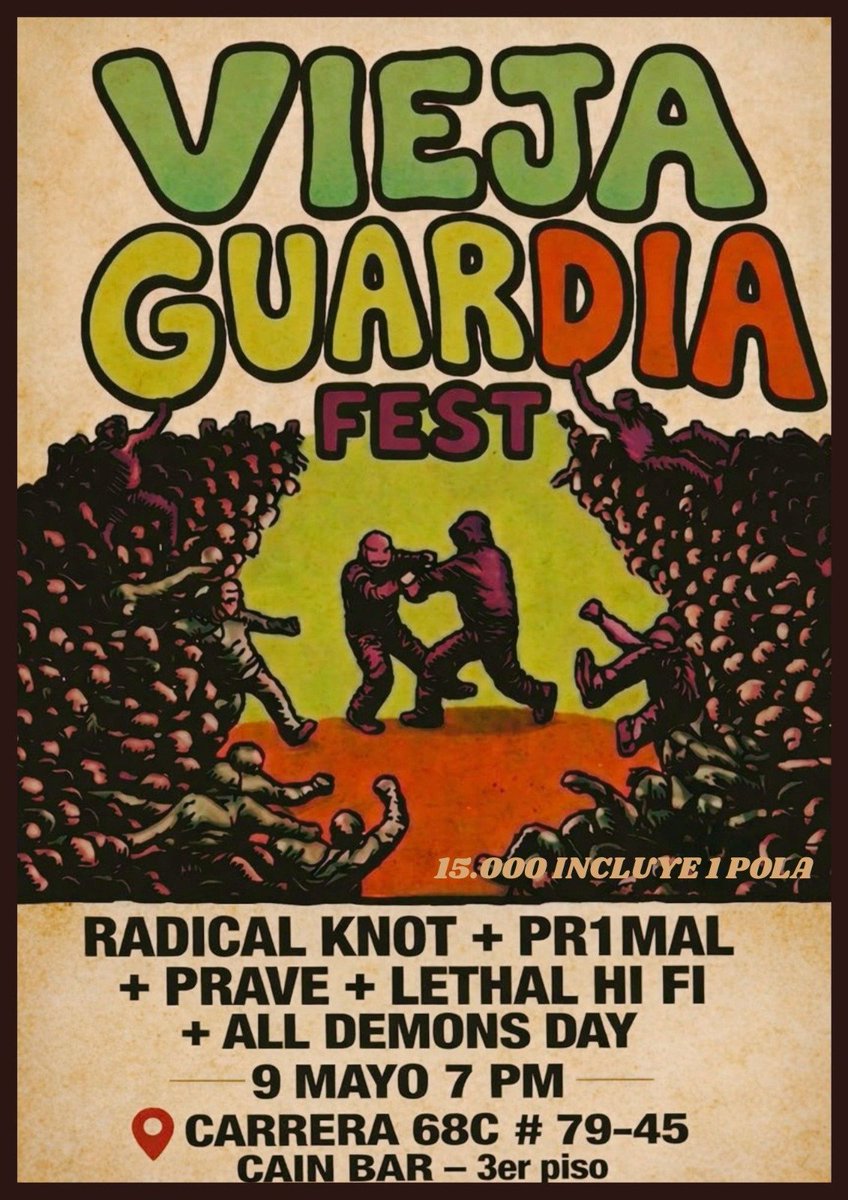 KnotRadical's tweet photo. 9 de mayo Vieja guardia fest
Pr1mal
Prave
All demons Day
Lethal hi fi
Y Radical knot https://t.co/LHmsc8rSGQ
