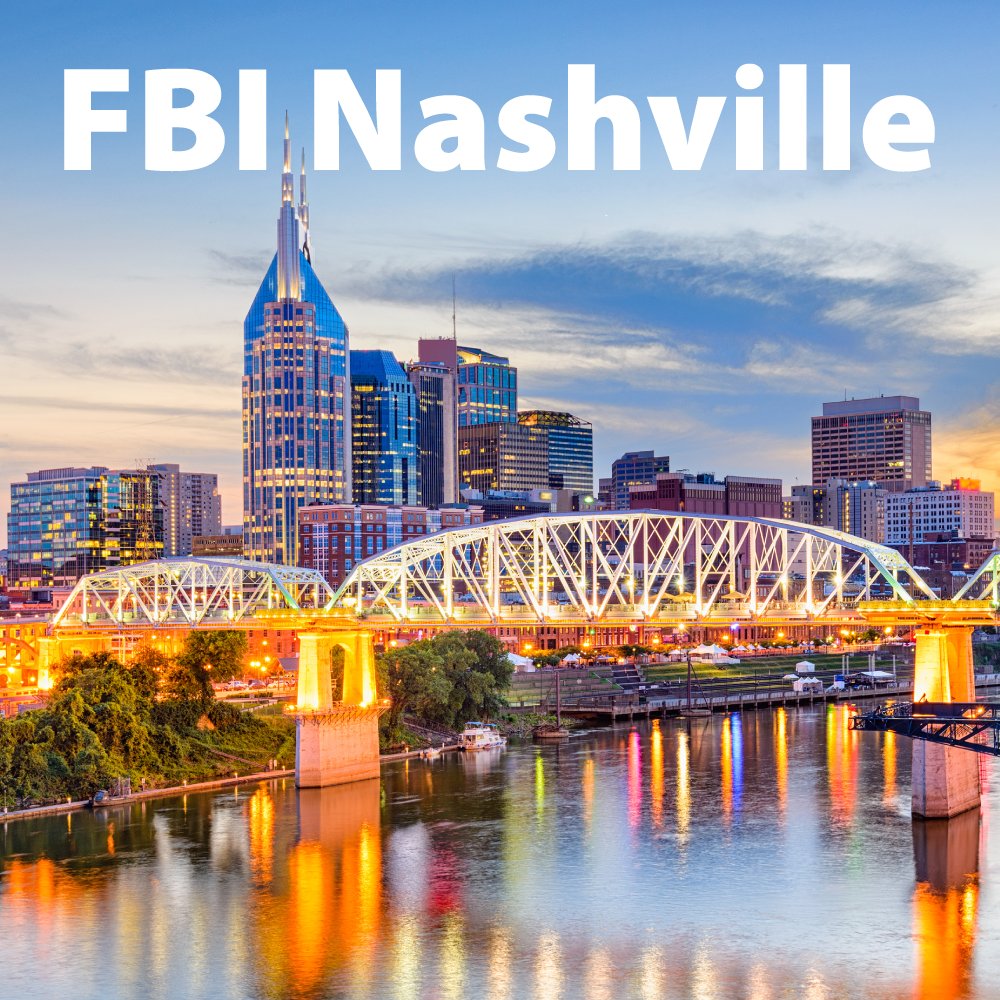 FBI's tweet image. #DYK The FBI Nashville Field Office protects the entire state of Tennessee. In addition to the main office, there are resident agencies in Chattanooga, Clarksville, Columbia, Cookeville, Jackson, Johnson City, Knoxville, Memphis, and Tullahoma. 

To learn how they are working to