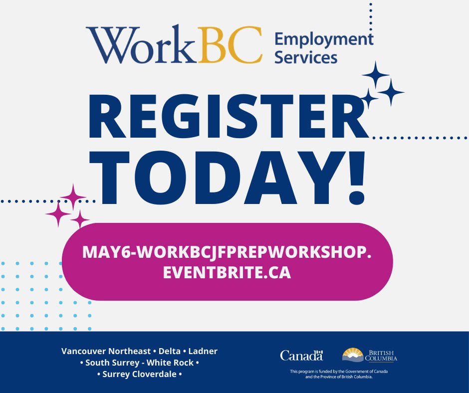 WorkBCSSWR's tweet photo. Going to MOSAIC's 14th Annual Job Fair? Then don't miss out on this opportunity to learn how you can prepare and stand out! Our experts can teach you how to optimize your engagement with employers and gain that competitive edge!

REGISTER TODAY! https://t.co/Czzva9Fgx6 https://t.co/W46RqrNarR