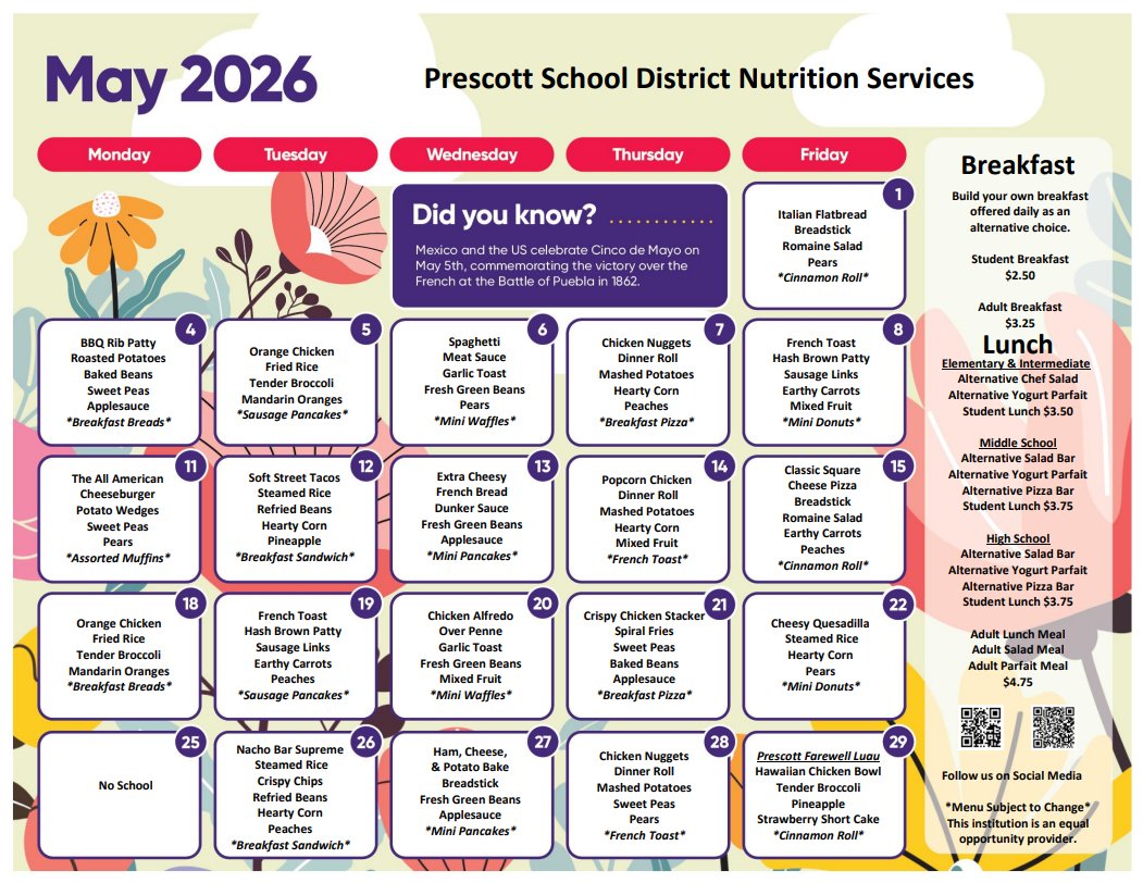 Nutrition Services @ Prescott School District tweet media