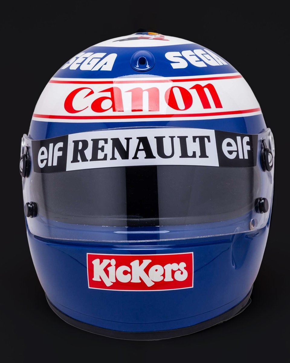 A 1993 signed Alain Prost Williams Renault replica helmet