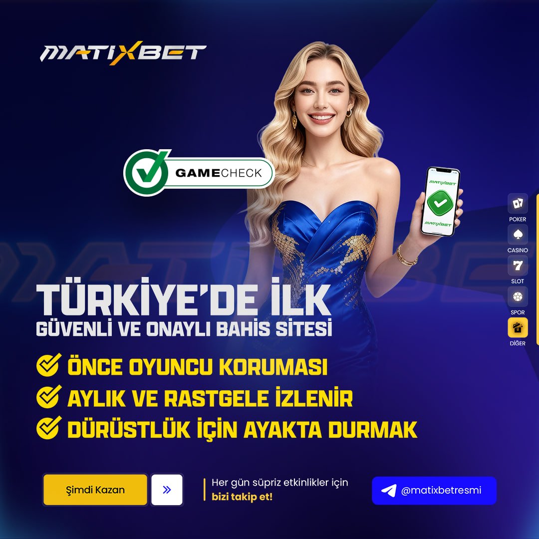 matixbet's tweet photo. ✅ Türkiye’de bir ilk!

▪ 𝗚𝗮𝗺𝗲𝗰𝗵𝗲𝗰𝗸 onaylı güvenli ve şeffaf bahis deneyimi 𝗠𝗮𝘁𝗶𝘅𝗕𝗲𝘁’𝘁𝗲.

🛡 Güvenle oyna, gönül rahatlığıyla kazan.

🤩 Gamecheck güvencesiyle MatixBet farkını yaşa!

📌 Güncel Giriş: https://t.co/5djtXOjIF1

 #bonus #denemebonusu #matixbet #s https://t.co/4aGtmTDPqa