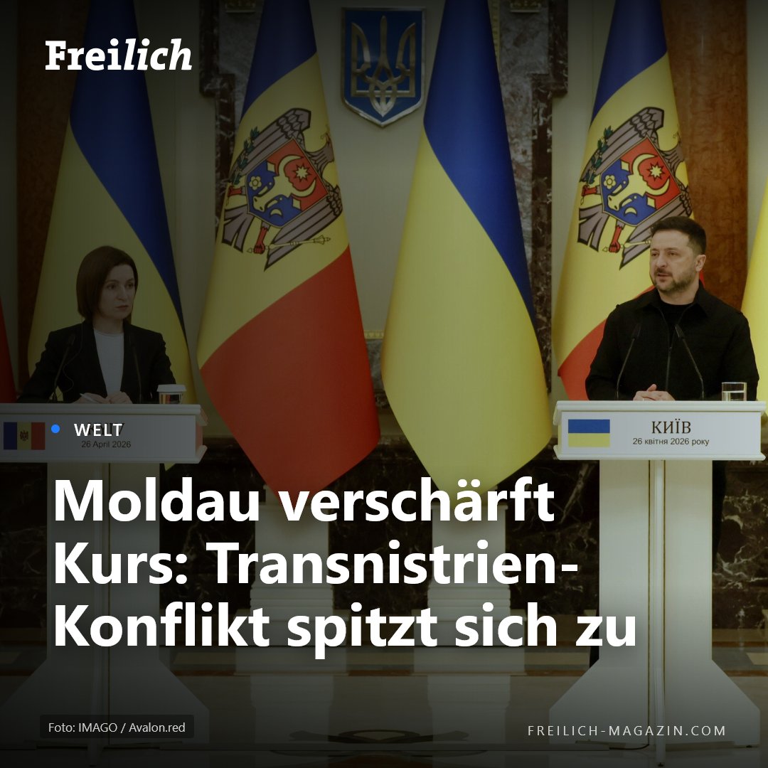 freilichmagazin's tweet photo. 🌍 𝗠𝗼𝗹𝗱𝗮𝘂 𝘃𝗲𝗿𝘀𝗰𝗵ä𝗿𝗳𝘁 𝗞𝘂𝗿𝘀 𝗴𝗲𝗴𝗲𝗻𝘂̈𝗯𝗲𝗿 𝗧𝗿𝗮𝗻𝘀𝗻𝗶𝘀𝘁𝗿𝗶𝗲𝗻

Moldaus Ukraine-Kurs bedeutet eine radikale Neuausrichtung: Reintegration ohne Kompromisse und mit politischem Druck. 

Michael Thoma analysiert, warum dieser harte Kurs den eingefrorenen Transnistrien-Konflikt eskalieren lassen könnte.

Mehr dazu im Artikel: https://t.co/rgFmkmPHXj