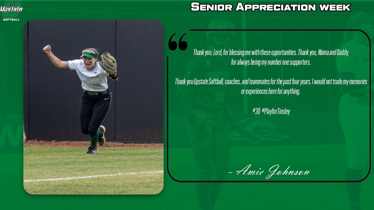 Here is a quote from <a href="/amiejohnson_03/">Amie Johnson</a> ahead of Senior Day 💬

#SpartanArmy ⚔️