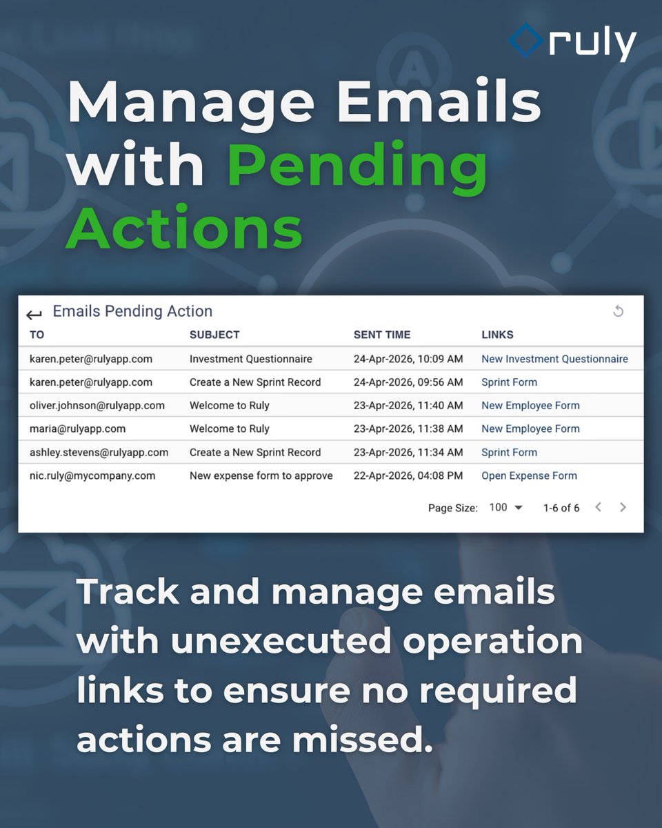 rulyapp's tweet photo. Check out our new Quick Tips✨video tutorial to learn how to build an Emails Pending Action view in Ruly to surface emails with operation links that haven’t been executed yet: https://t.co/ui9RqYColr
#NoCode https://t.co/jnc49VRb0z