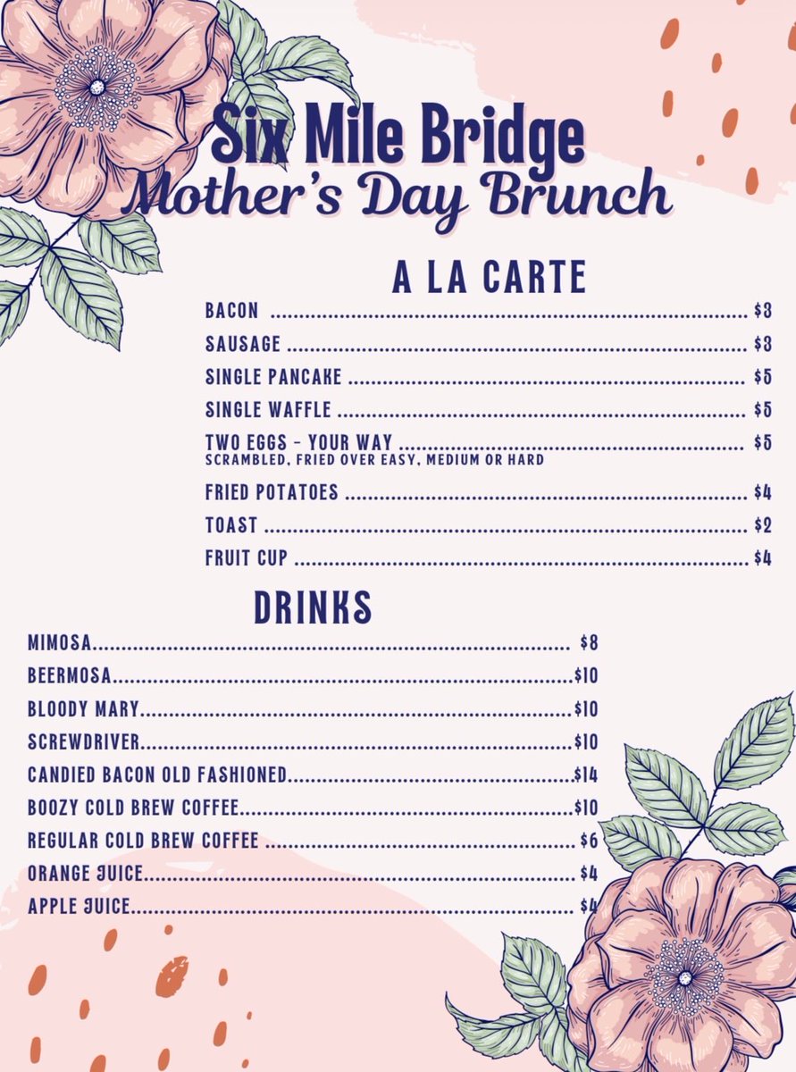 SMBbeer's tweet photo. Plan some special time with your Momma for Mother’s Day! 💕🌷
.
.
Call the brewery at 314-942-2211 or email AJ@sixmilebridgebrewery.com to schedule your reservation! 💗🥂

#mothersday #stl #brunch #marylandheights https://t.co/91ORYFs3uy