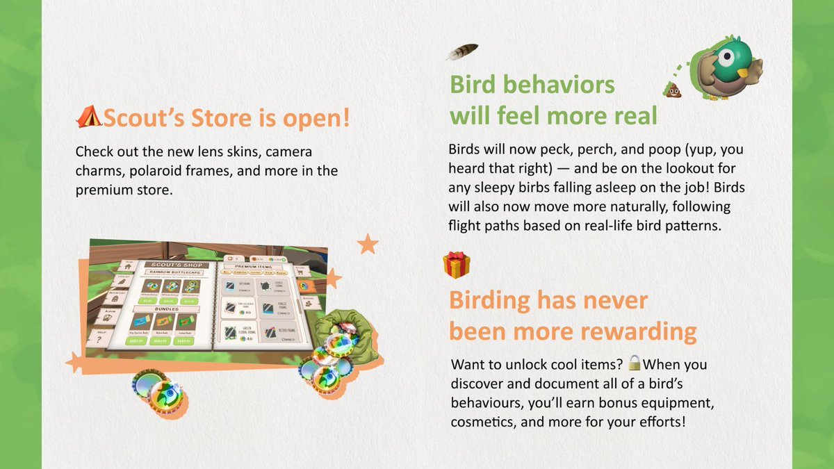 _BuffaloBuffalo's tweet photo. Update from the forest ๐ค๐ฒ:
After years of development, Birdseed is now flying in to Meta Horizon for you all to enjoy!
Have fun birding, and we will see you by the lookout!โ๏ธ๐๏ธ
https://t.co/E0E6cQPomM
#vrgame #cozygame #freetoplay #indiegame #birdgame https://t.co/HirwMOpyFl