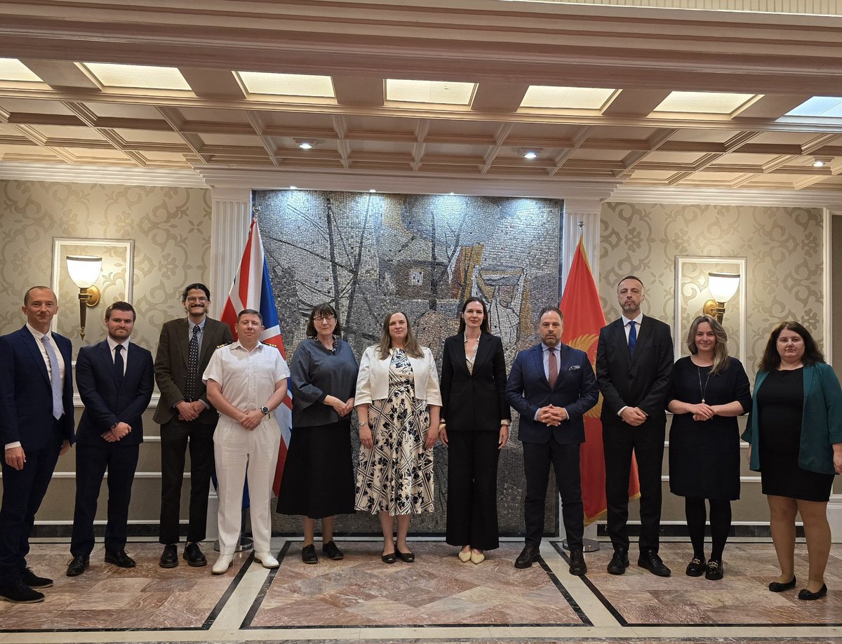 MFA_MNE's tweet photo. 🇲🇪🤝🇬🇧 
First bilateral consultations between the Ministries of Foreign Affairs of Montenegro and the United Kingdom @FCDOGovUK were held in #Podgorica 🇲🇪

Led by Marija Stjepčević 🇲🇪 and Helen Smith @HelenSmithFCDO 🇬🇧, the meeting marks an important step in implementing the Joint Declaration on Strategic Cooperation.

Partners reaffirmed strong ties based on shared democratic values and agreed to deepen cooperation in:
➡️ rule of law
➡️ security & defence
➡️ human rights
➡️ economy & sustainable growth
➡️ culture

As trusted allies within NATO, 🇲🇪 and 🇬🇧 remain committed to strengthening peace and security, including continued support to Ukraine 🇺🇦.

The UK reiterated its support for Montenegro’s EU path 🇪🇺 and continued engagement through the Berlin Process.
