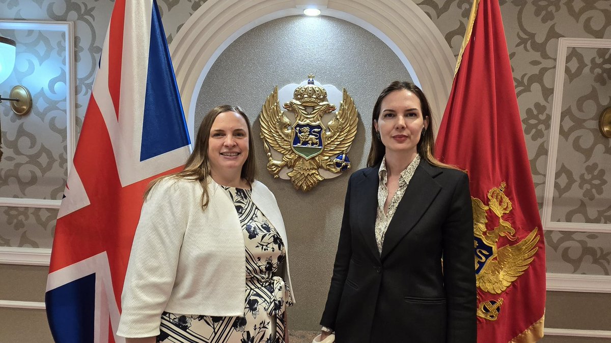 MFA_MNE's tweet photo. 🇲🇪🤝🇬🇧 
First bilateral consultations between the Ministries of Foreign Affairs of Montenegro and the United Kingdom @FCDOGovUK were held in #Podgorica 🇲🇪

Led by Marija Stjepčević 🇲🇪 and Helen Smith @HelenSmithFCDO 🇬🇧, the meeting marks an important step in implementing the Joint Declaration on Strategic Cooperation.

Partners reaffirmed strong ties based on shared democratic values and agreed to deepen cooperation in:
➡️ rule of law
➡️ security & defence
➡️ human rights
➡️ economy & sustainable growth
➡️ culture

As trusted allies within NATO, 🇲🇪 and 🇬🇧 remain committed to strengthening peace and security, including continued support to Ukraine 🇺🇦.

The UK reiterated its support for Montenegro’s EU path 🇪🇺 and continued engagement through the Berlin Process.