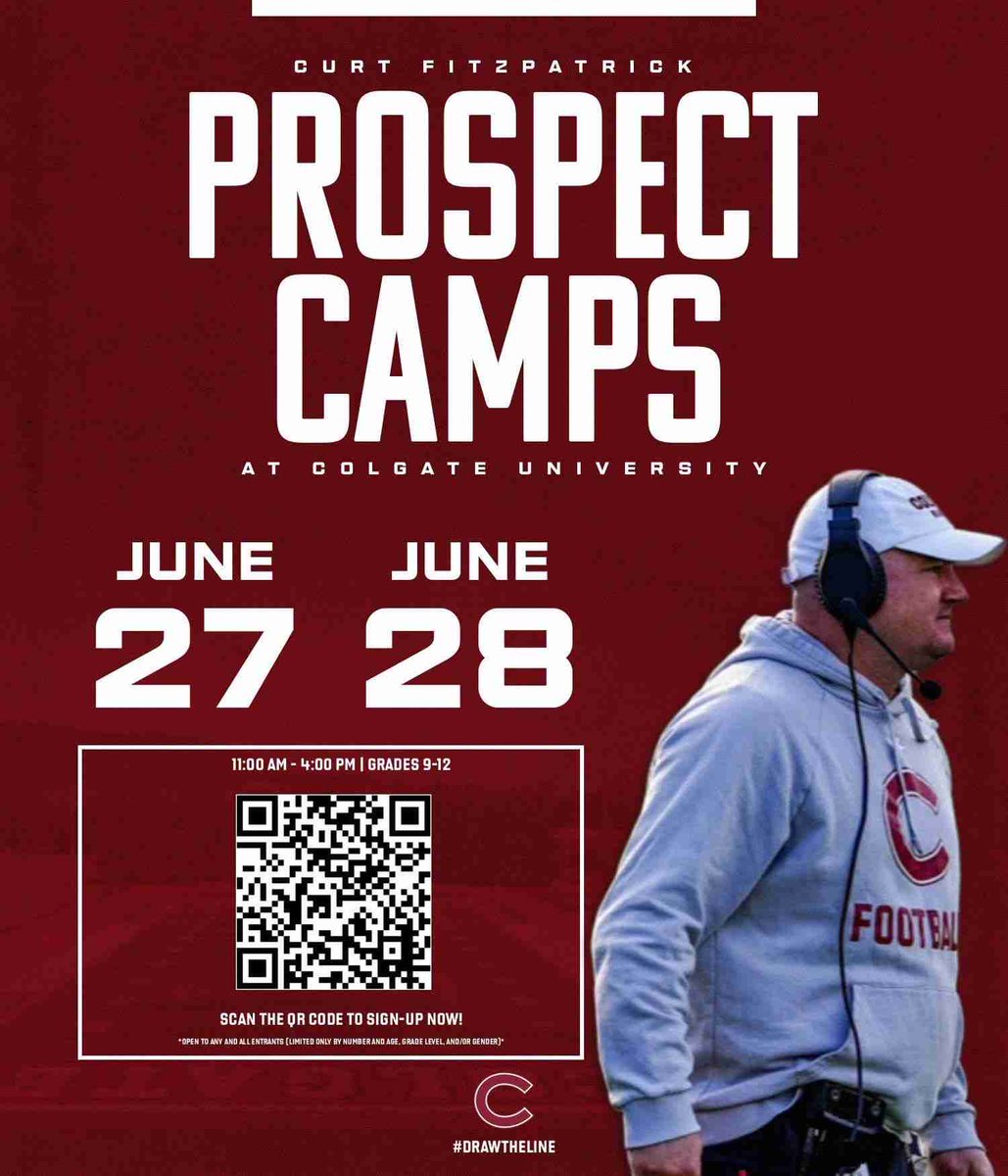 WBesseghin3232's tweet photo. Huge thanks to @_CoachWarner @ColgateFB for the Camp invite!! https://t.co/DoPcIMTJFT
