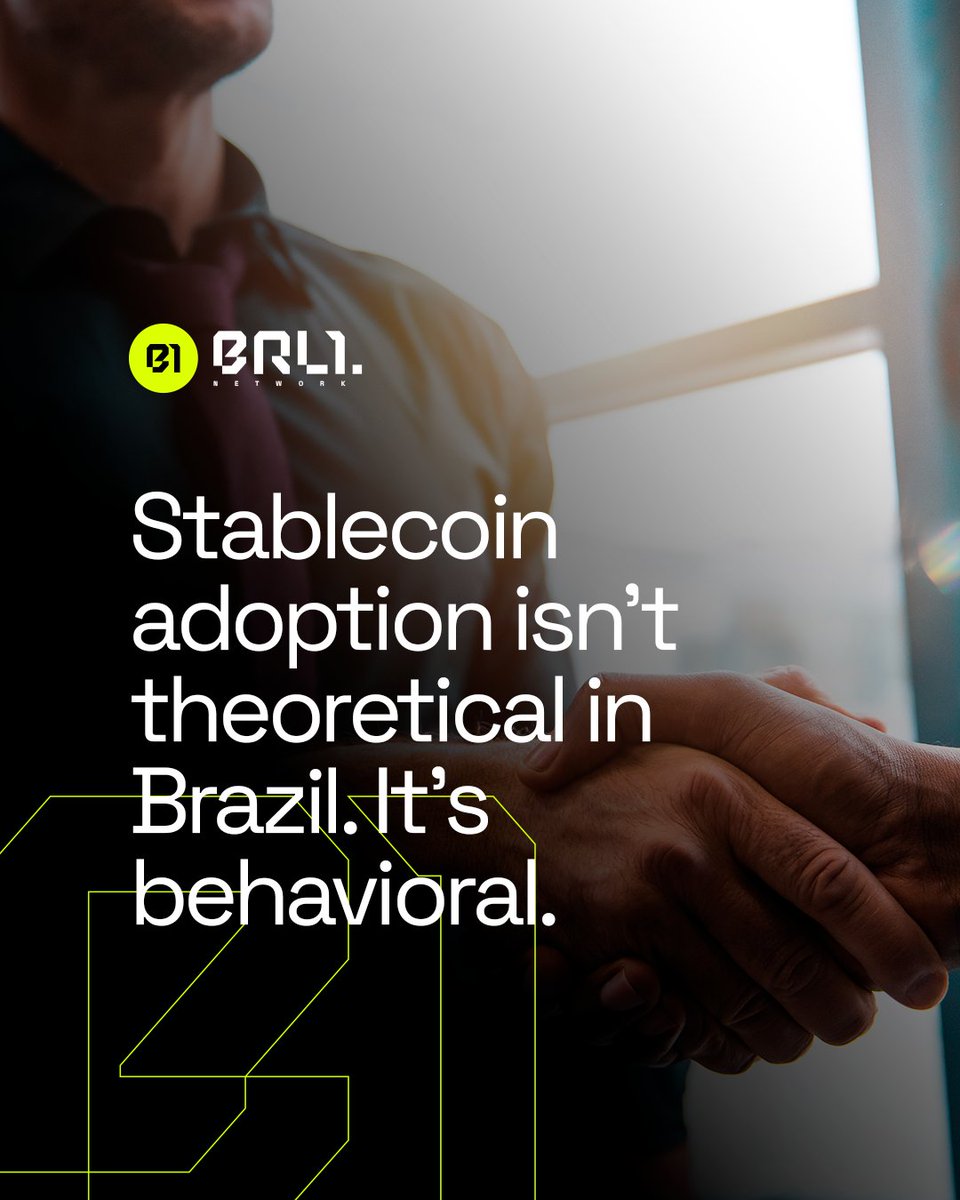 BRL1Coin's tweet photo. Cross-border payments have been slow and costly for decades.

Stablecoins are changing that.

Faster transfers. Greater transparency. Fewer intermediaries.

From remittances to global payroll and supplier payments, access to liquidity is becoming more distributed.

A technical shift with real human impact.