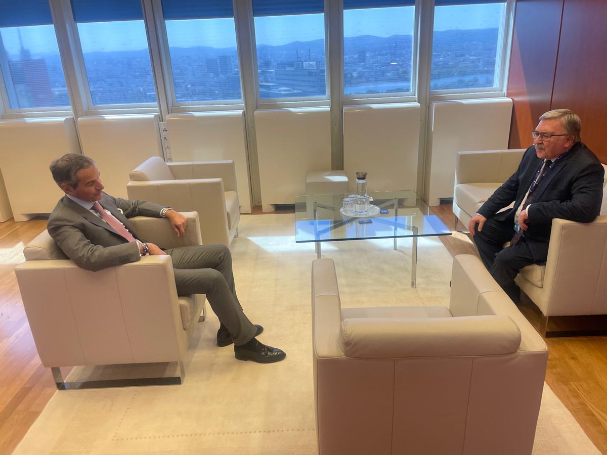 Amb_Ulyanov's tweet image. Met today with the #IAEA Director General Mr. Rafael Mariano Grossi immediately after his return from New York, where he participated in the opening phase of the #NPT Review Conference. We exchanged views on the Conference, #Ukraine and #Iran.