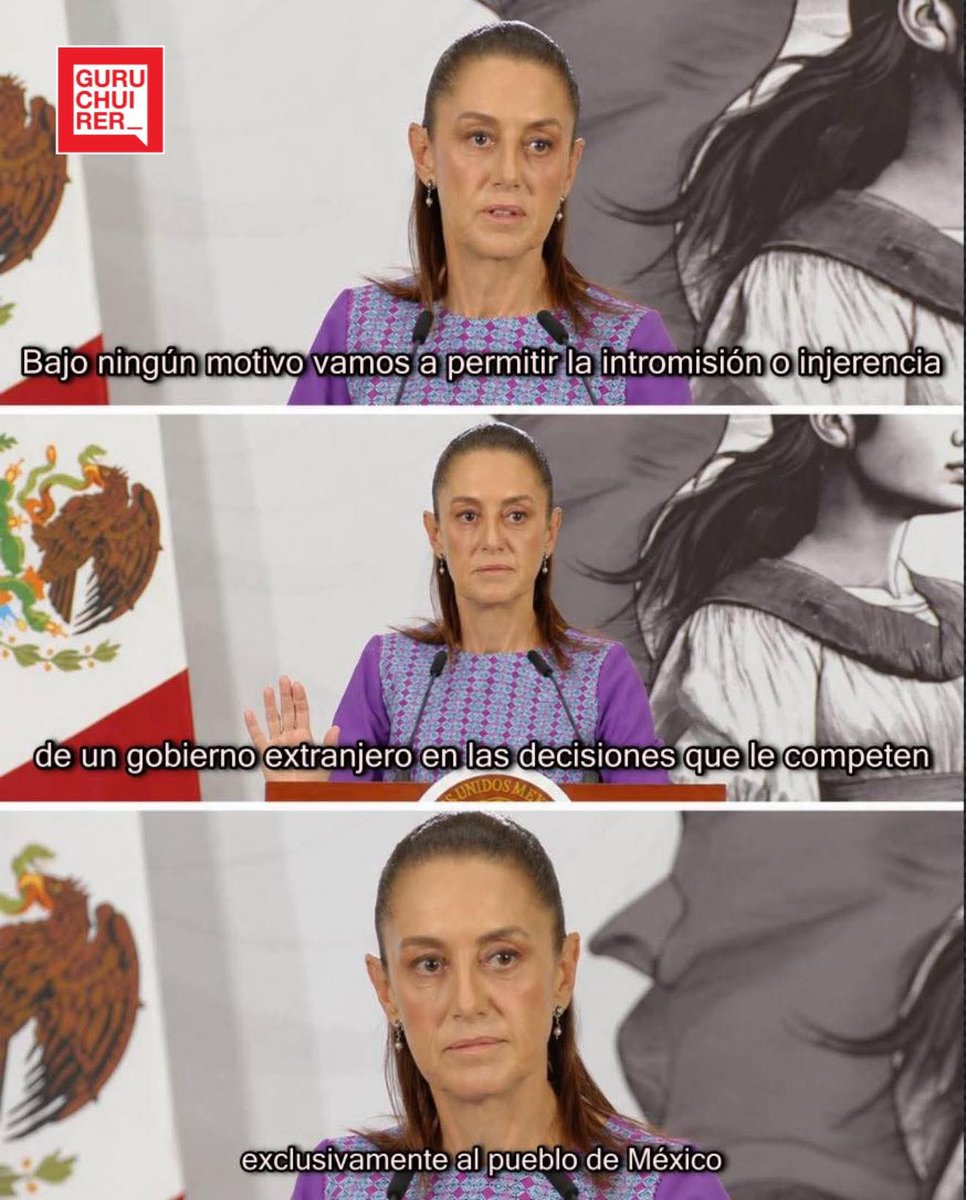 zocalovirtual_'s tweet photo. 🗣️🔴“Bajo ningún motivo vamos a permitir la intromisión o injerencia de un gobierno extranjero en las decisiones que le competen exclusivamente al pueblo de México”: @Claudiashein https://t.co/QkkWARTQsW