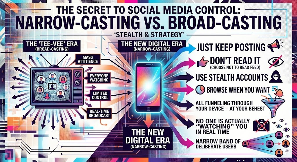 creativemf's tweet photo. #RealityCheck: NO ONE knows who you are. The #TeeVee, #BROADcast era is over.
Welcome to #NARROWcast-ing! Celebrate! You're actually FREE! 🙃 (...for a subscription fee, of course!) https://t.co/BtSXlNw6wQ