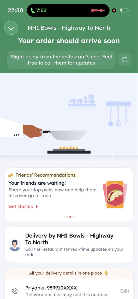 priyanki12's tweet photo. @zomato dear Team, ordered food from this restaurant from your app, delivery was supposed to be an hour ago. Money already paid, but no signs of delivery. Can’t even track the delivery and your agents disconnecting calls. Payment done at 9:10pm! https://t.co/QJmrYzwaKg