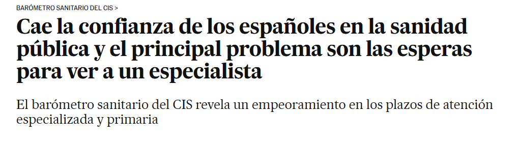 juanrallo's tweet photo. "Estamos haciendo algo muy bien que no valoramos lo suficiente" = pagar muy mal a los médicos (cada vez hay menos) e infradotar los servicios sanitarios respecto al aumento de usuarios (listas de espera). 

Qué barata nos sale así la sanidad. https://t.co/ZV16QtSGQl
